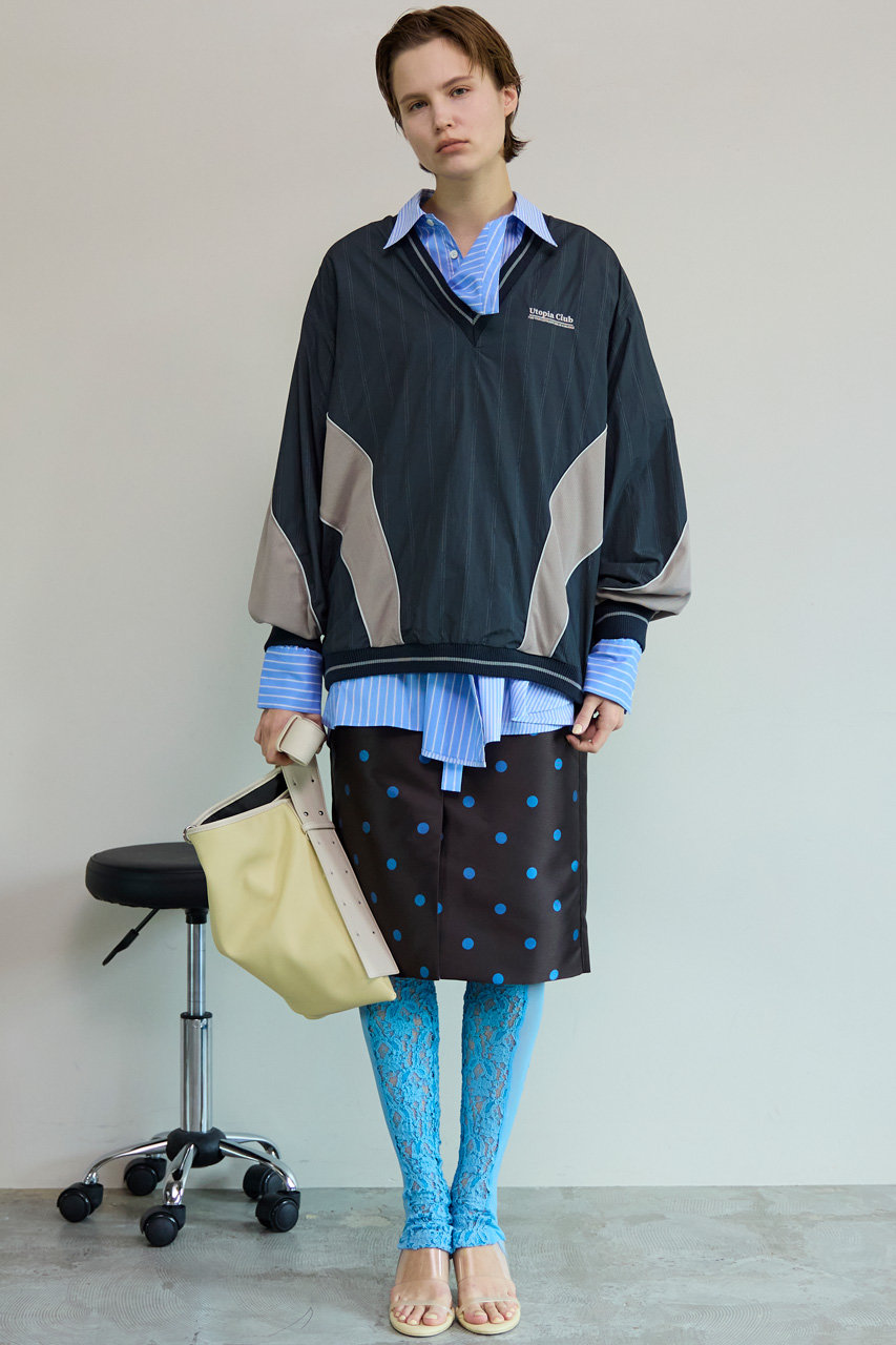 MAISON SPECIAL(メゾンスペシャル)｜Polka Dot Mock-Neck Skirt/ドット