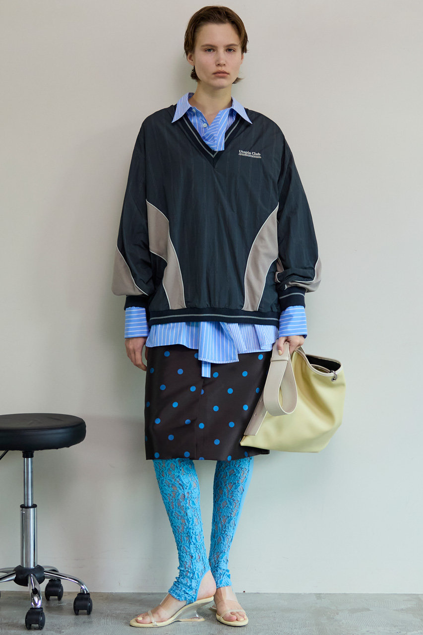MAISON SPECIAL(メゾンスペシャル)｜Polka Dot Mock-Neck Skirt/ドット