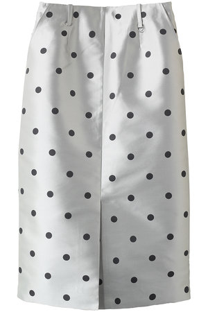 メゾンスペシャル/MAISON SPECIALのPolka Dot Mock-Neck Skirt/ドットミモレタイトスカート(110700/110703)