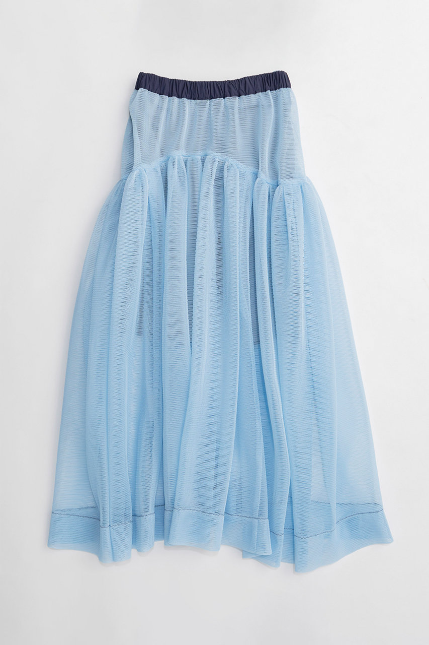 メゾンスペシャル/MAISON SPECIALの【予約販売】Sponge Mesh Flare Skirt/スポンジメッシュフレアスカート(BLU(ブルー)/21261515704)