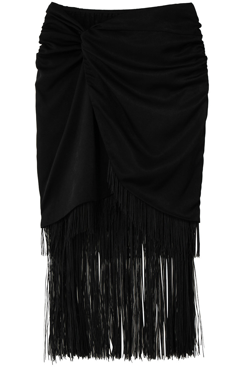 メゾンスペシャル/MAISON SPECIALのMulti-Way Layered Twist Fringe Skirt/マルチウェイレイヤードツイストフリンジスカート(BLK(ブラック)/21261515801)