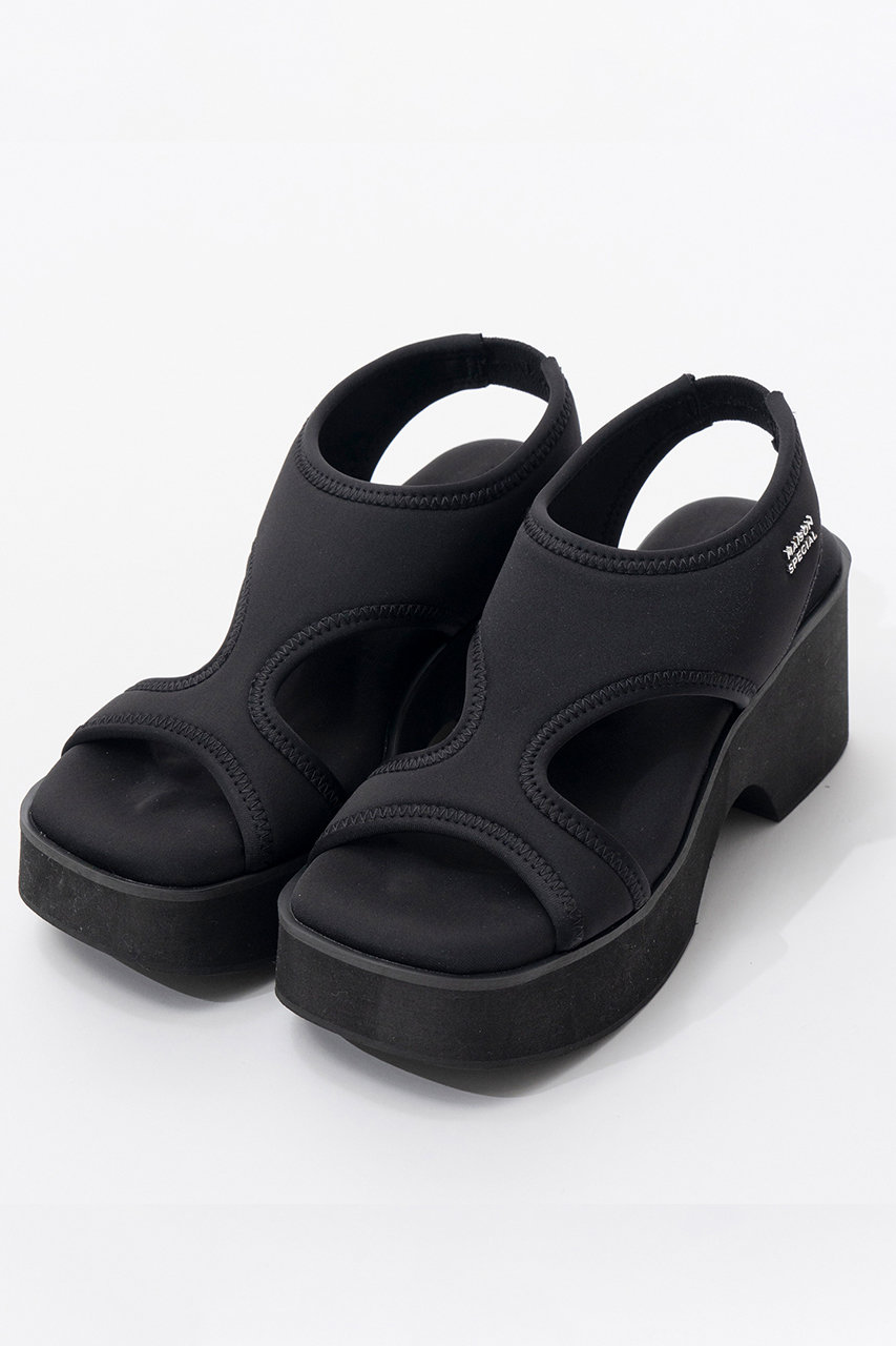 メゾンスペシャル/MAISON SPECIALのSide-Open Stretch Sandals/サイドオープンストレッチサンダル(BLK(ブラック)/21261565505)