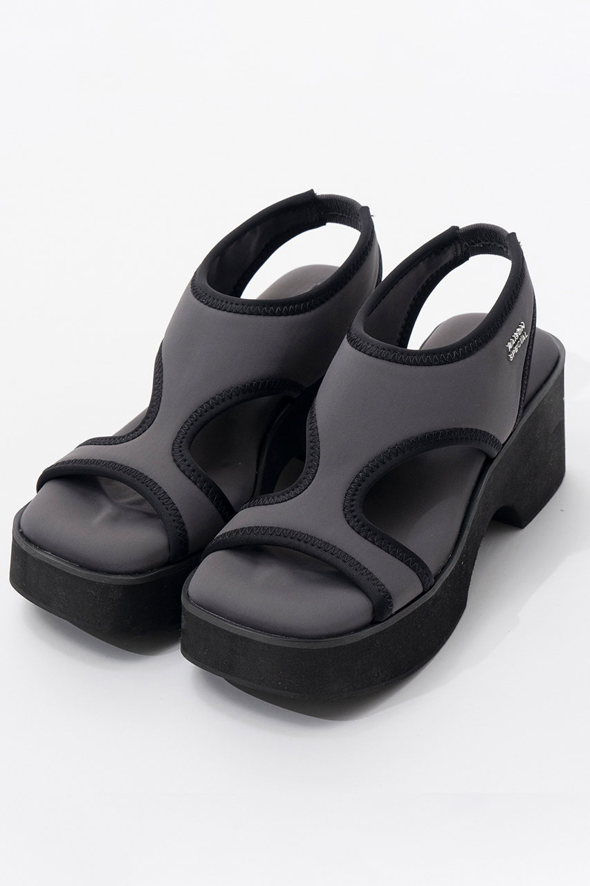 メゾンスペシャル/MAISON SPECIALのSide-Open Stretch Sandals/サイドオープンストレッチサンダル(C.GRY(チャコールグレー)/21261565505)