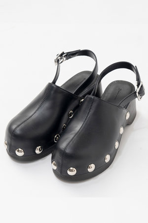 メゾンスペシャル/MAISON SPECIALの【予約販売】Volume Studded Wood Clogs/ボリュームスタッズウッドサボ(130200/130201)
