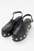 MAISON SPECIAL(メゾンスペシャル)｜Volume Studded Wood Clogs