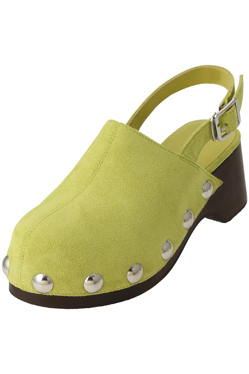 メゾンスペシャル/MAISON SPECIALのVolume Studded Wood Clogs/ボリュームスタッズウッドサボ(LIME(ライム)/21261565506)