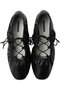 Lace-Up Gathered Flat Shoes/レースアップギャザーフラットシューズ メゾンスペシャル/MAISON SPECIAL BLK(ブラック)