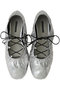 Lace-Up Gathered Flat Shoes/レースアップギャザーフラットシューズ メゾンスペシャル/MAISON SPECIAL SLV(シルバー)