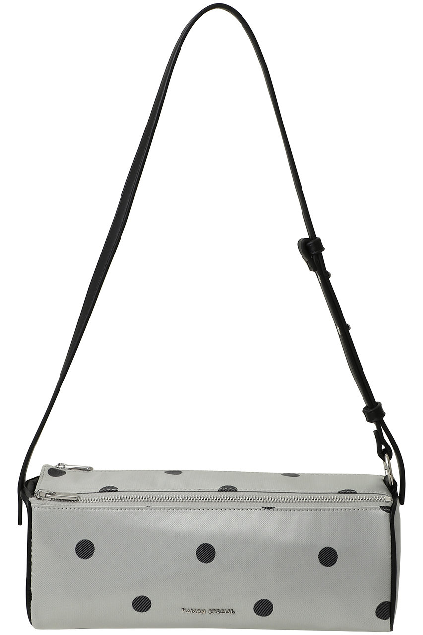 メゾンスペシャル/MAISON SPECIALのDot Narrow Double Zip Boston/ドットナローダブルジップボストン(WHT(ホワイト)/21261615502)