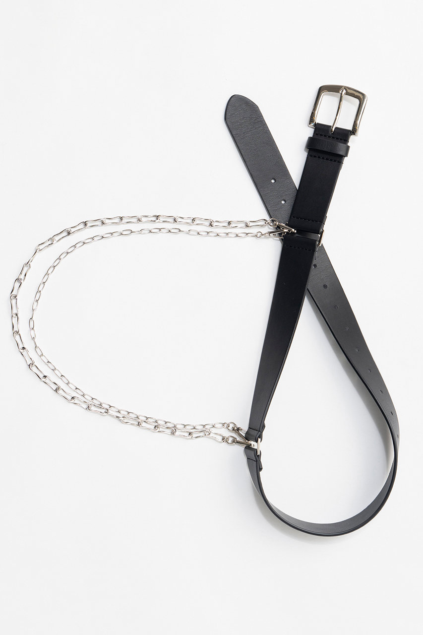 メゾンスペシャル/MAISON SPECIALの【予約販売】Multi-Way Chain Belt/マルチウェイチェーンベルト(BLK(ブラック)/21261665301)