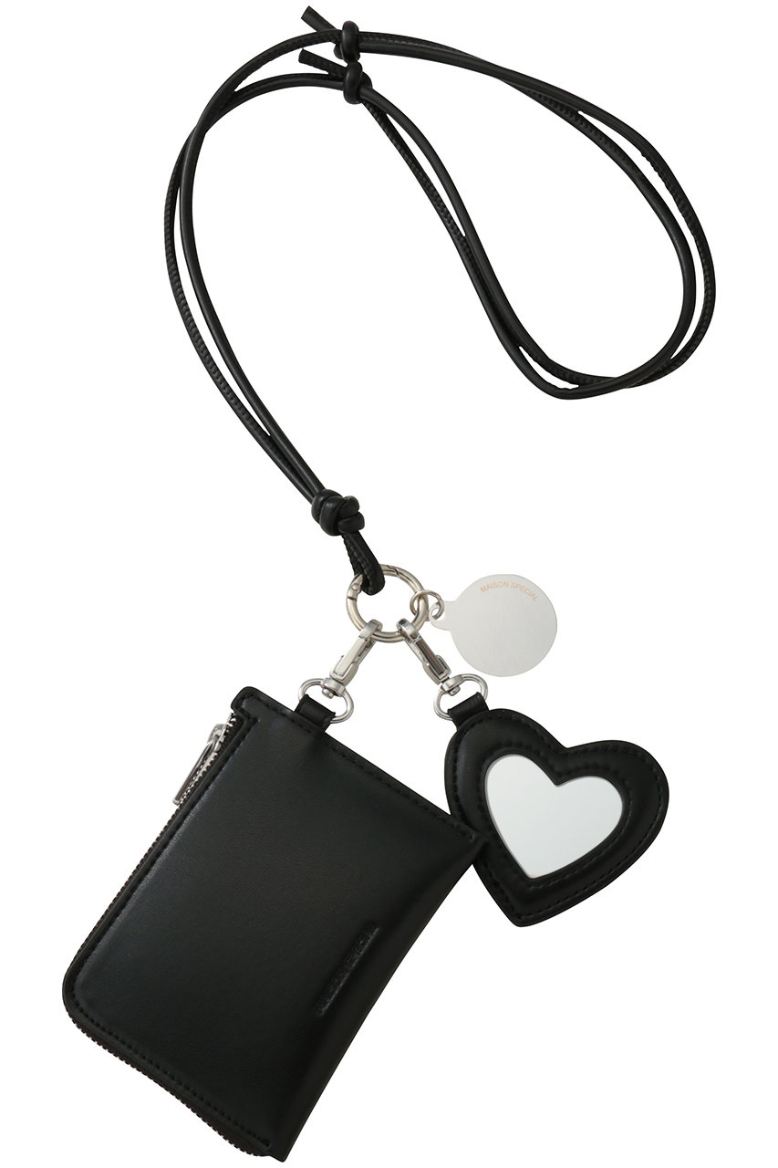 メゾンスペシャル/MAISON SPECIALのHeart Mirror & Square Case Smartphone Holder/ハートミラー＆スクエアケーススマホホルダー(BLK(ブラック)/21261665502)