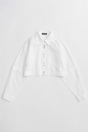 【予約販売】2Way Sleeve Short Shirt/2WAYスリーブショートシャツ