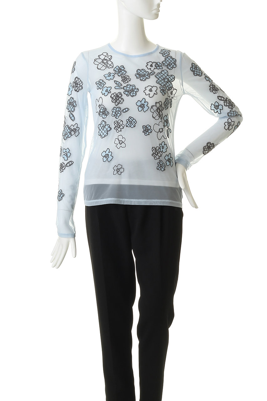 MAISON SPECIAL(メゾンスペシャル)｜Flower Embroidery Sheer Tops