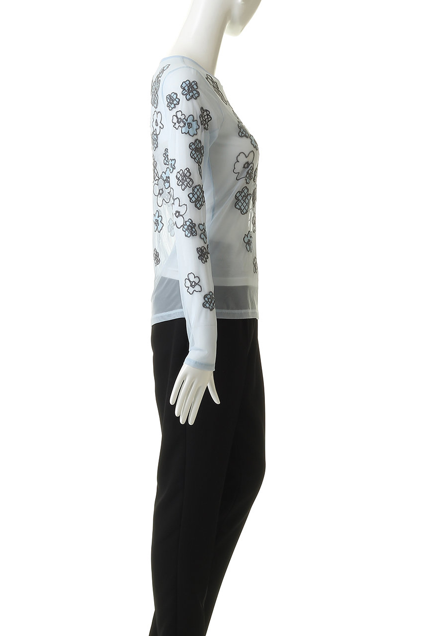 MAISON SPECIAL(メゾンスペシャル)｜Flower Embroidery Sheer Tops