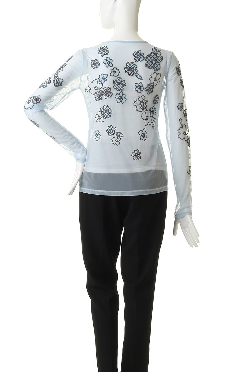 MAISON SPECIAL(メゾンスペシャル)｜Flower Embroidery Sheer Tops