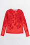 【予約販売】Flower Embroidery Sheer Tops/フラワーエンブロイダリーシアートップス メゾンスペシャル/MAISON SPECIAL RED(レッド)
