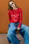 Flower Embroidery Sheer Tops/フラワーエンブロイダリーシアートップス メゾンスペシャル/MAISON SPECIAL
