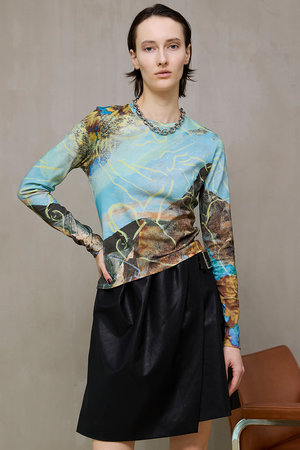 メゾンスペシャル/MAISON SPECIALのImagination Print Tops/イマジネーションプリントトップス(110100/110103)