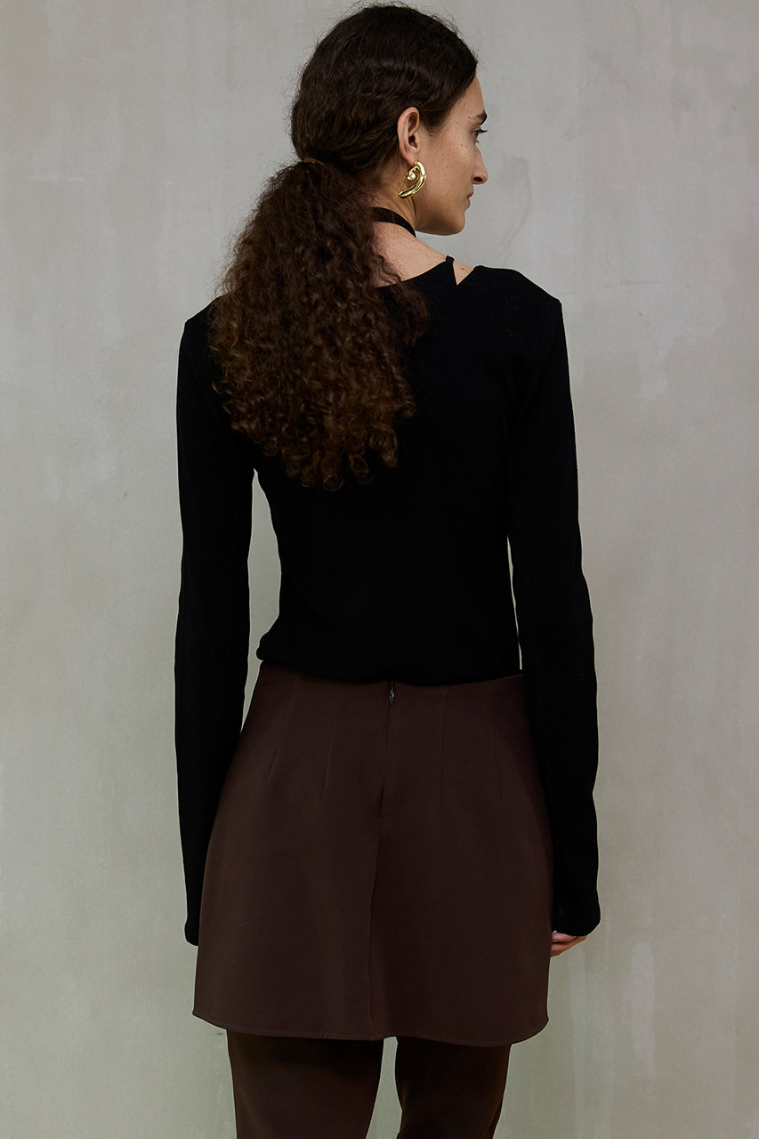 トップス MAISONSPECIAL Layered Rib Top black MAISON SPECIAL(メゾンスペシャル)｜Layered Rib Top/レイヤードリブ