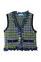 Tweed Knit Vest/ツイードニットベスト メゾンスペシャル/MAISON SPECIAL BLU(ブルー)