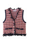 Tweed Knit Vest/ツイードニットベスト メゾンスペシャル/MAISON SPECIAL PNK(ピンク)