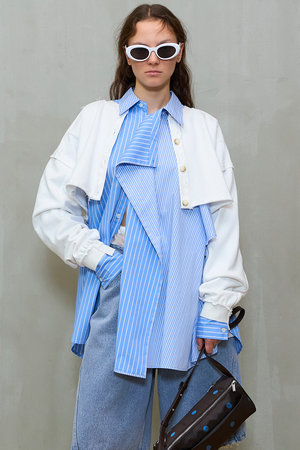 メゾンスペシャル/MAISON SPECIALの2-Way Short Sweat Cardigan/2WAYショートスウェットカーディガン(110100/110104)