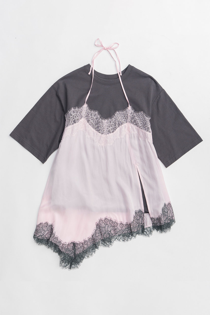 メゾンスペシャル/MAISON SPECIALの【予約販売】Lace Docking Layered TEE/レースドッキングレイヤードTEE(C.GRY(チャコールグレー)/21261415808)