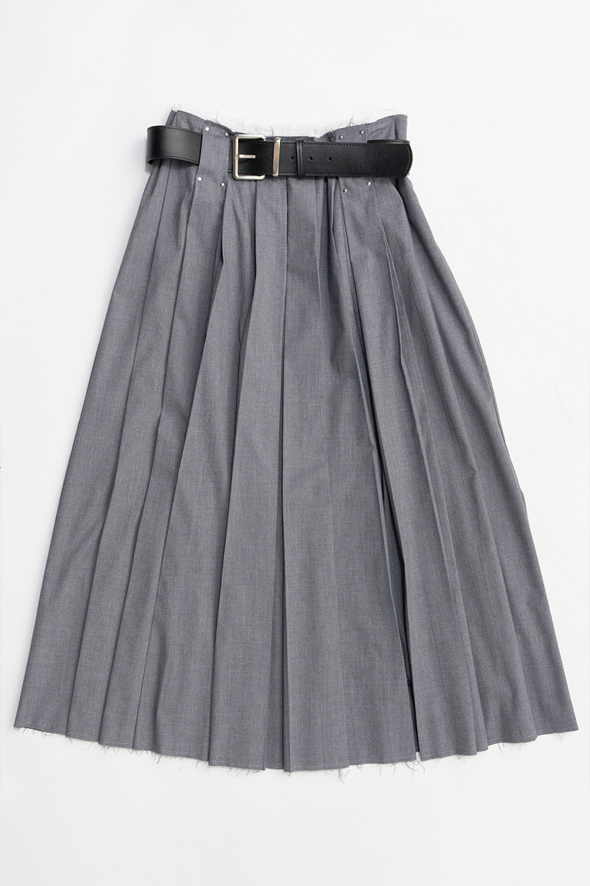 メゾンスペシャル/MAISON SPECIALの【予約販売】Belted Pleated Skirt/ベルテッドプリーツスカート(GRY(グレー)/21261515802)