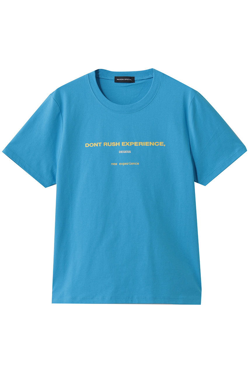 MAISON SPECIAL exeperienceロゴTシャツ (BLU(ブルー), FREE) メゾンスペシャル ELLE SHOP