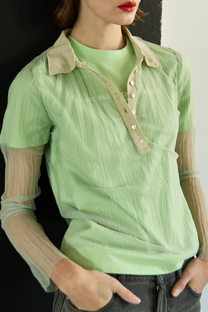 メゾンスペシャル/MAISON SPECIALのexeperienceロゴＴシャツ(110100/110102)