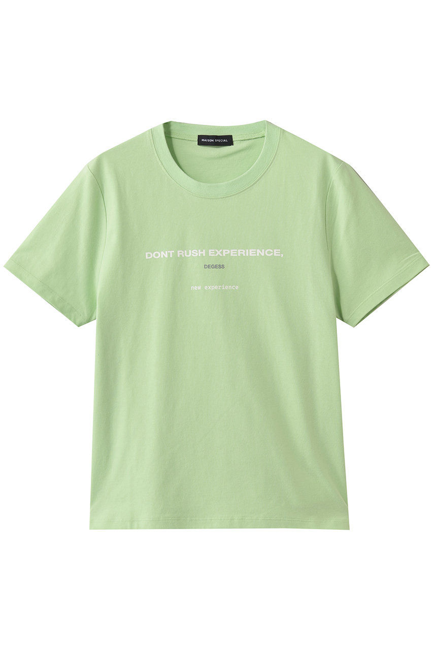 MAISON SPECIAL exeperienceロゴTシャツ (GRN(グリーン), FREE) メゾンスペシャル ELLE SHOP
