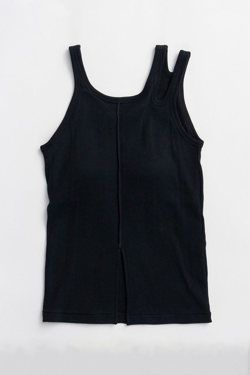 メゾンスペシャル/MAISON SPECIALの【Miller×MAISON SPECIAL】コラボヘムスリットタンクトップ(BLK(ブラック)/21261415310)