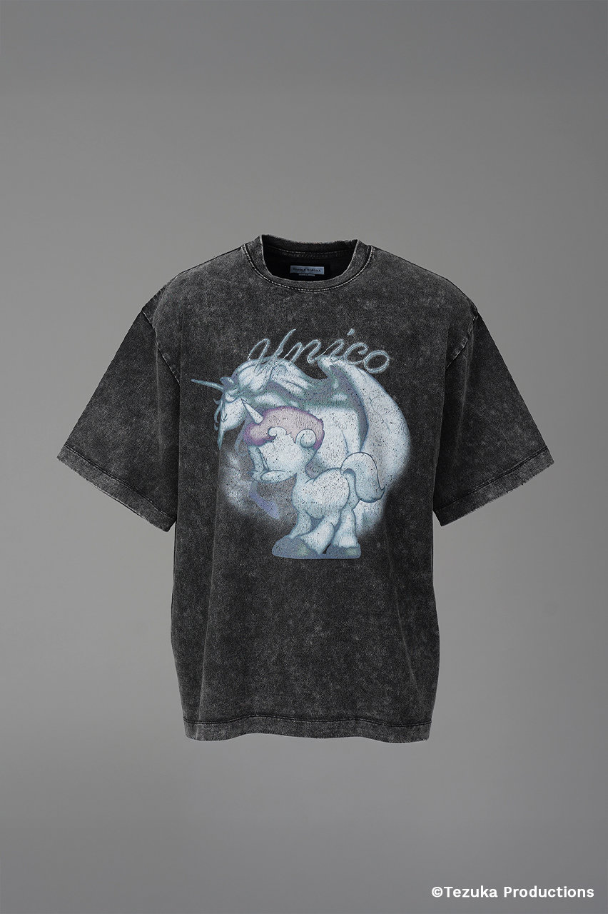 メゾンスペシャル/MAISON SPECIALの【予約販売】【UNISEX】【TEZUKA CHARACTERS for MAISON SPECIAL】- UNICO - Prime-Over Fade Crew Neck Graphic T-Shirt/- ユニコ - プライムオーバーフェードクルーネックグラフィックTシャツ(D.BLK(ブラック)/11261411213)