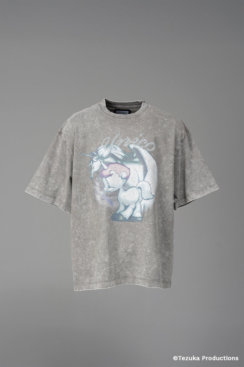 メゾンスペシャル/MAISON SPECIALの【予約販売】【UNISEX】【TEZUKA CHARACTERS for MAISON SPECIAL】- UNICO - Prime-Over Fade Crew Neck Graphic T-Shirt/- ユニコ - プライムオーバーフェードクルーネックグラフィックTシャツ(L.GRY(ライトグレー)/11261411213)