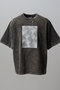 【予約販売】【UNISEX】Fade Abstract Hand-Printed Prime-Over Stitched Crew Neck T-shirt/フェードアブストラクトハンドプリントプライムオーバーステッチクルーネックTシャツ メゾンスペシャル/MAISON SPECIAL C.GRY(チャコールグレー)