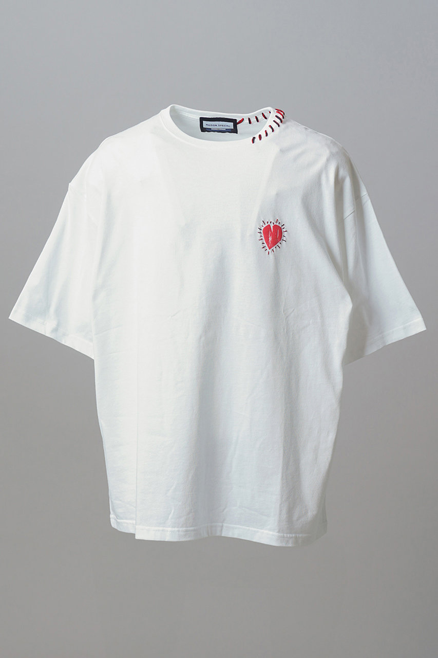 メゾンスペシャル/MAISON SPECIALの【予約販売】【UNISEX】Nuance Graphics Prime-Over Hand Stitching Short Sleeve T-shirt/ニュアンスグラフィックプライムオーバーハンドステッチショートスリーブTシャツ(MLT1(マルチカラー)/11261411208)