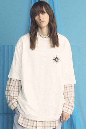 メゾンスペシャル/MAISON SPECIALの【予約販売】【UNISEX】Nuance Graphics Prime-Over Hand Stitching Short Sleeve T-shirt/ニュアンスグラフィックプライムオーバーハンドステッチショートスリーブTシャツ(110100/110102)