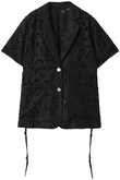 Flower Sheer Half-Sleeve Jacket/フラワーシアーハーフスリーブジャケット