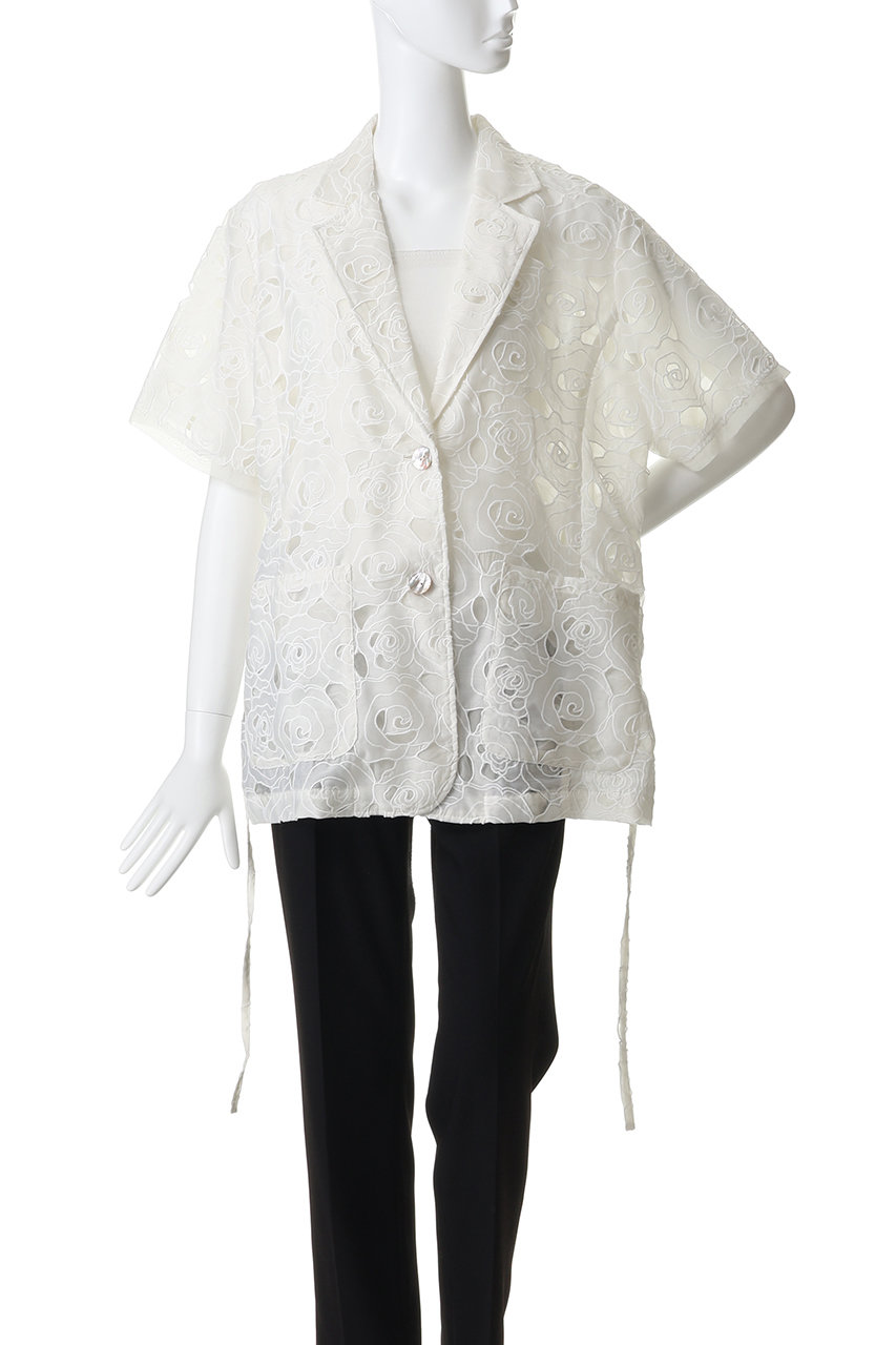 MAISON SPECIAL(メゾンスペシャル)｜Flower Sheer Half-Sleeve Jacket