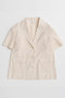 【予約販売】Half-Sleeve Sheer Suiting Jacket/ハーフスリーブシアースーチングジャケット メゾンスペシャル/MAISON SPECIAL WHT(ホワイト)