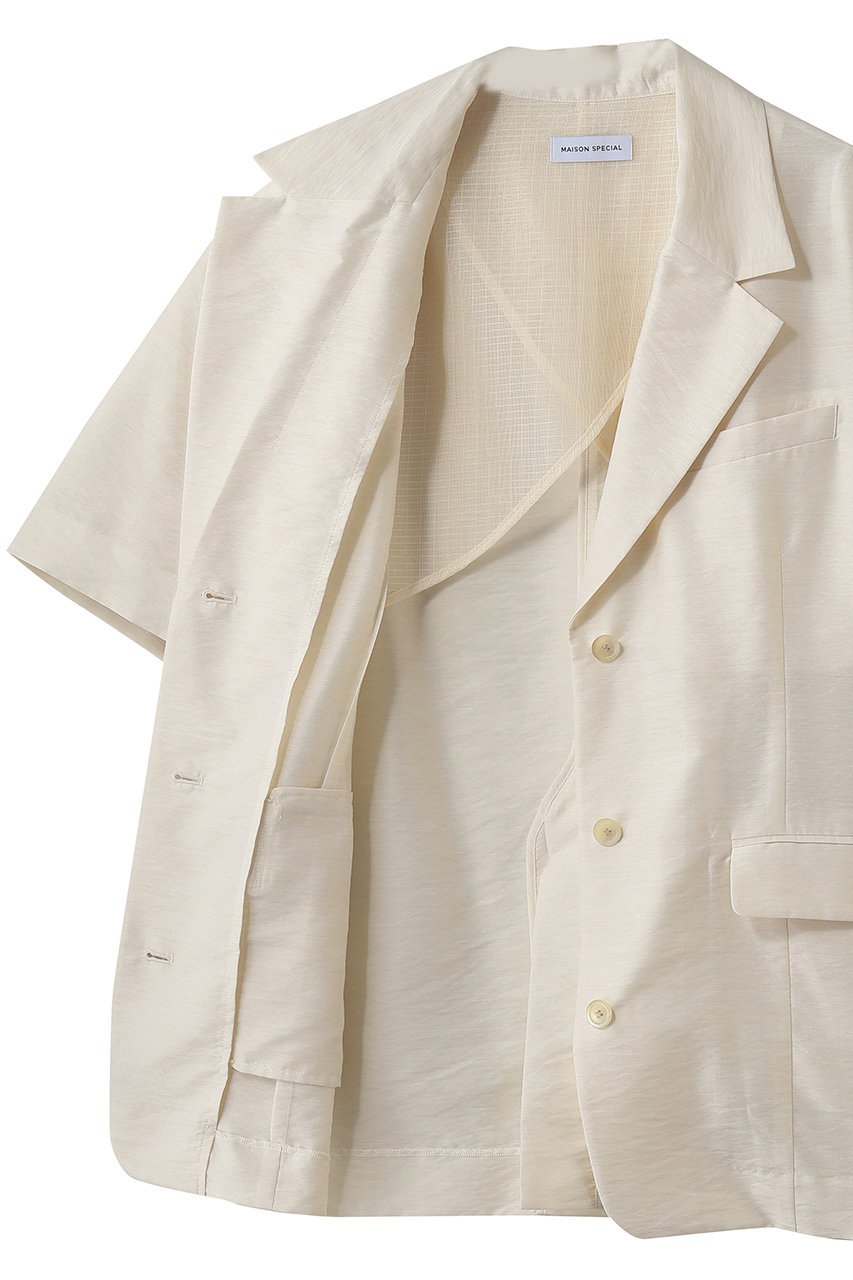 MAISON SPECIAL(メゾンスペシャル)｜Half-Sleeve Sheer Suiting Jacket
