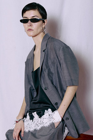 メゾンスペシャル/MAISON SPECIALの【予約販売】Half-Sleeve Sheer Suiting Jacket/ハーフスリーブシアースーチングジャケット(110800/110801)