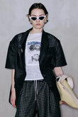 Half-Sleeve Sheer Check Jacket/ハーフスリーブシアーチェックジャケット