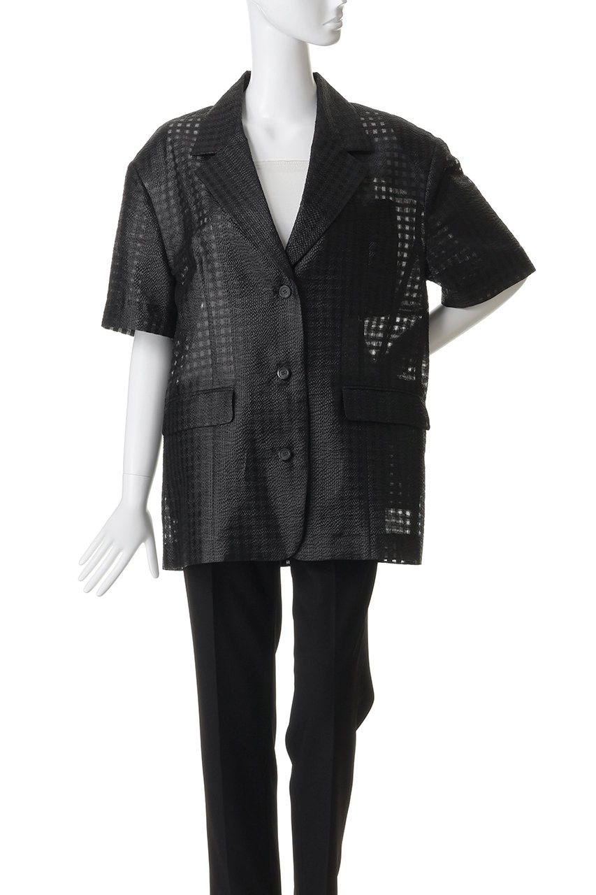 MAISON SPECIAL(メゾンスペシャル)｜Half-Sleeve Sheer Check Jacket