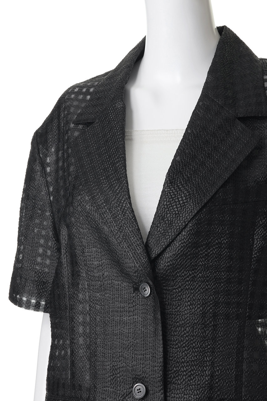 MAISON SPECIAL(メゾンスペシャル)｜Half-Sleeve Sheer Check Jacket