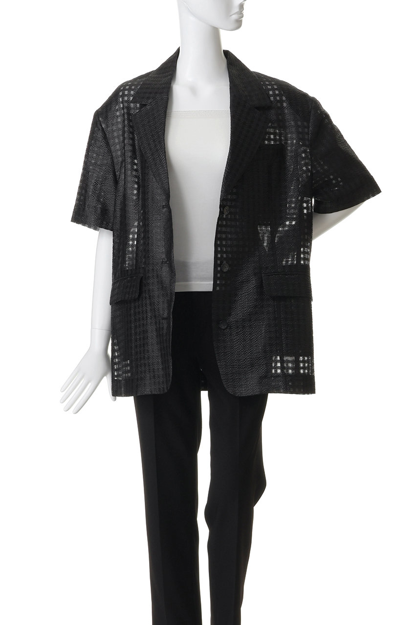 MAISON SPECIAL(メゾンスペシャル)｜Half-Sleeve Sheer Check Jacket