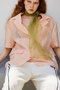 Half-Sleeve Sheer Check Jacket/ハーフスリーブシアーチェックジャケット メゾンスペシャル/MAISON SPECIAL