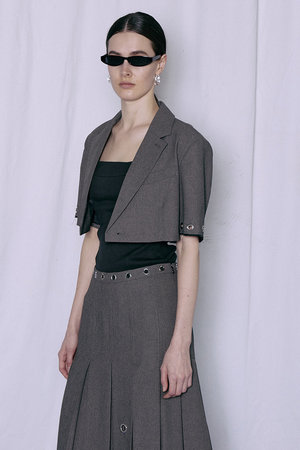 メゾンスペシャル/MAISON SPECIALの【予約販売】Eyelet Short Jacket/アイレットショートジャケット(110800/110801)