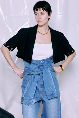 メゾンスペシャル/MAISON SPECIALの【予約販売】Eyelet Short Jacket/アイレットショートジャケット(110800/110801)