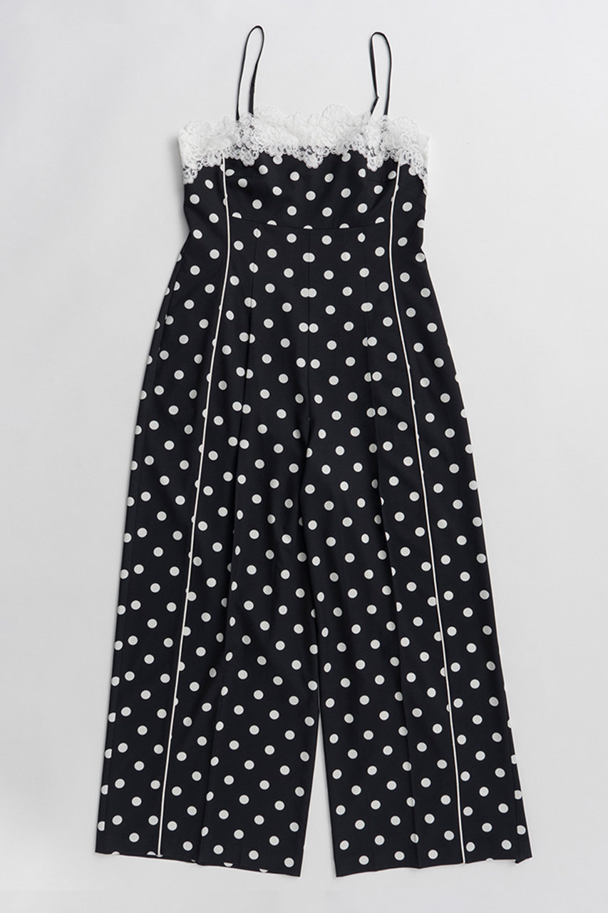 メゾンスペシャル/MAISON SPECIALの【予約販売】Lace Dot Jumpsuit/レースドッドジャンプスーツ(BLK(ブラック)/21261265204)